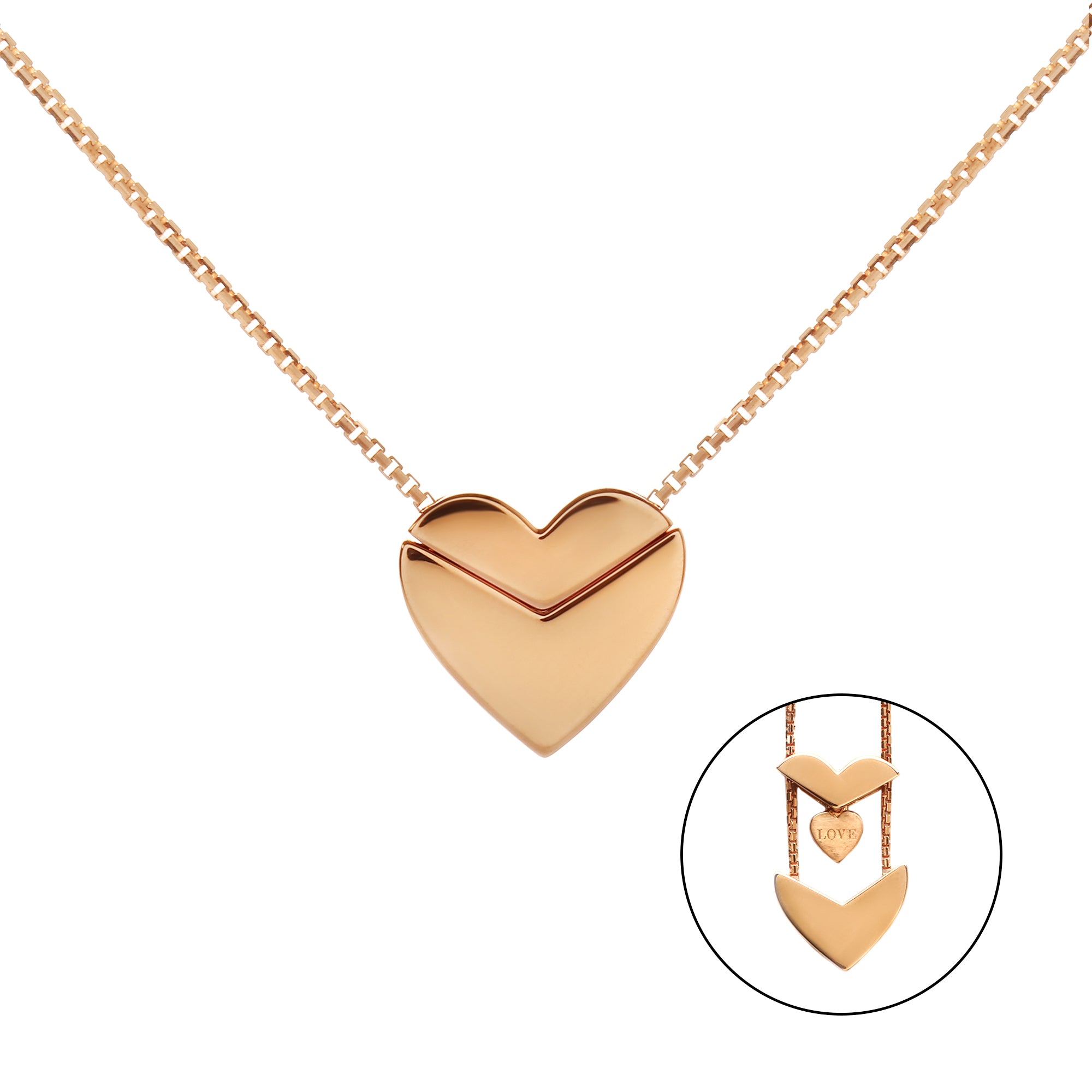 Loveup Gold Necklace Rosegold (G2402230034)