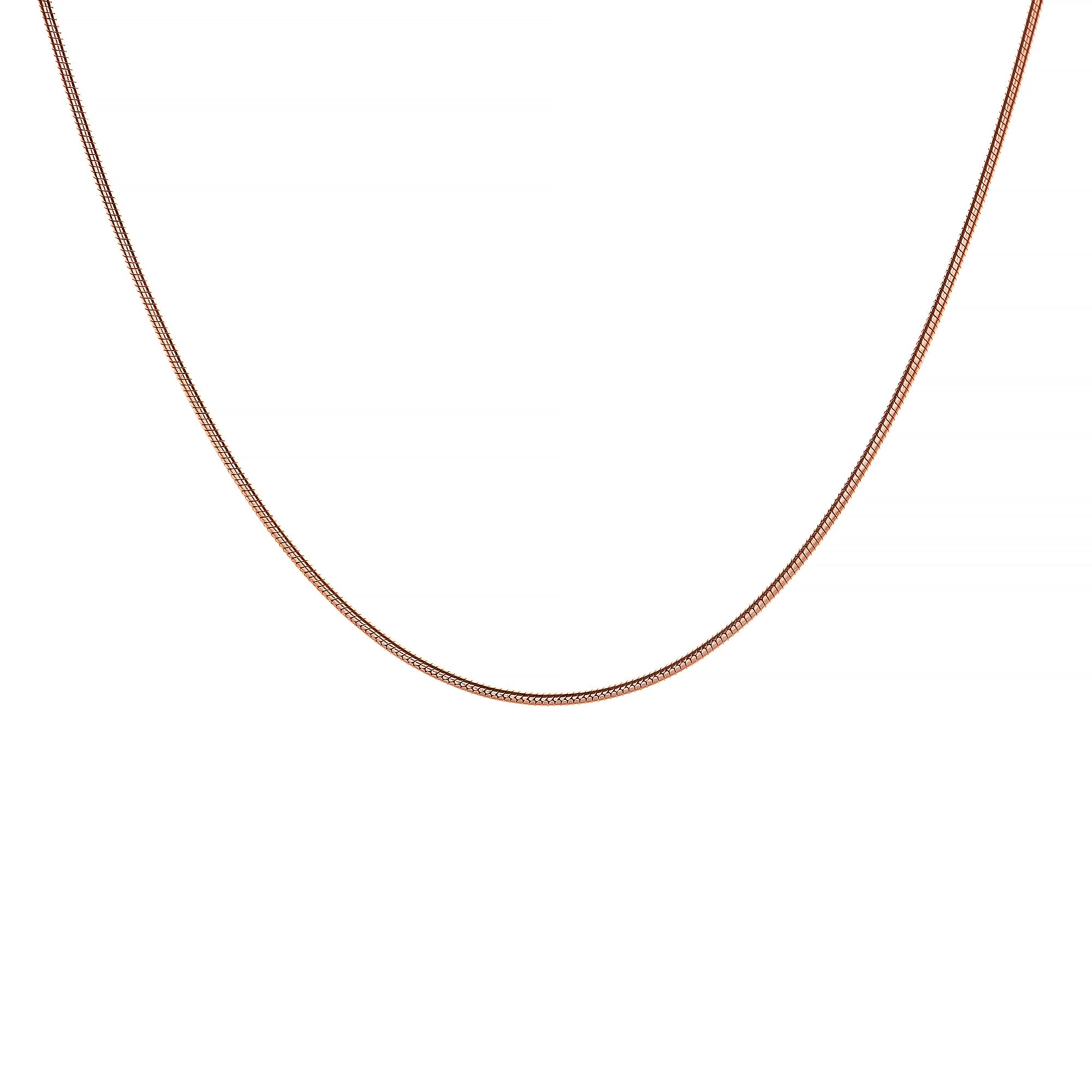 Round Snake Gold Necklace Chain 18K Rosegold (S2307281161)