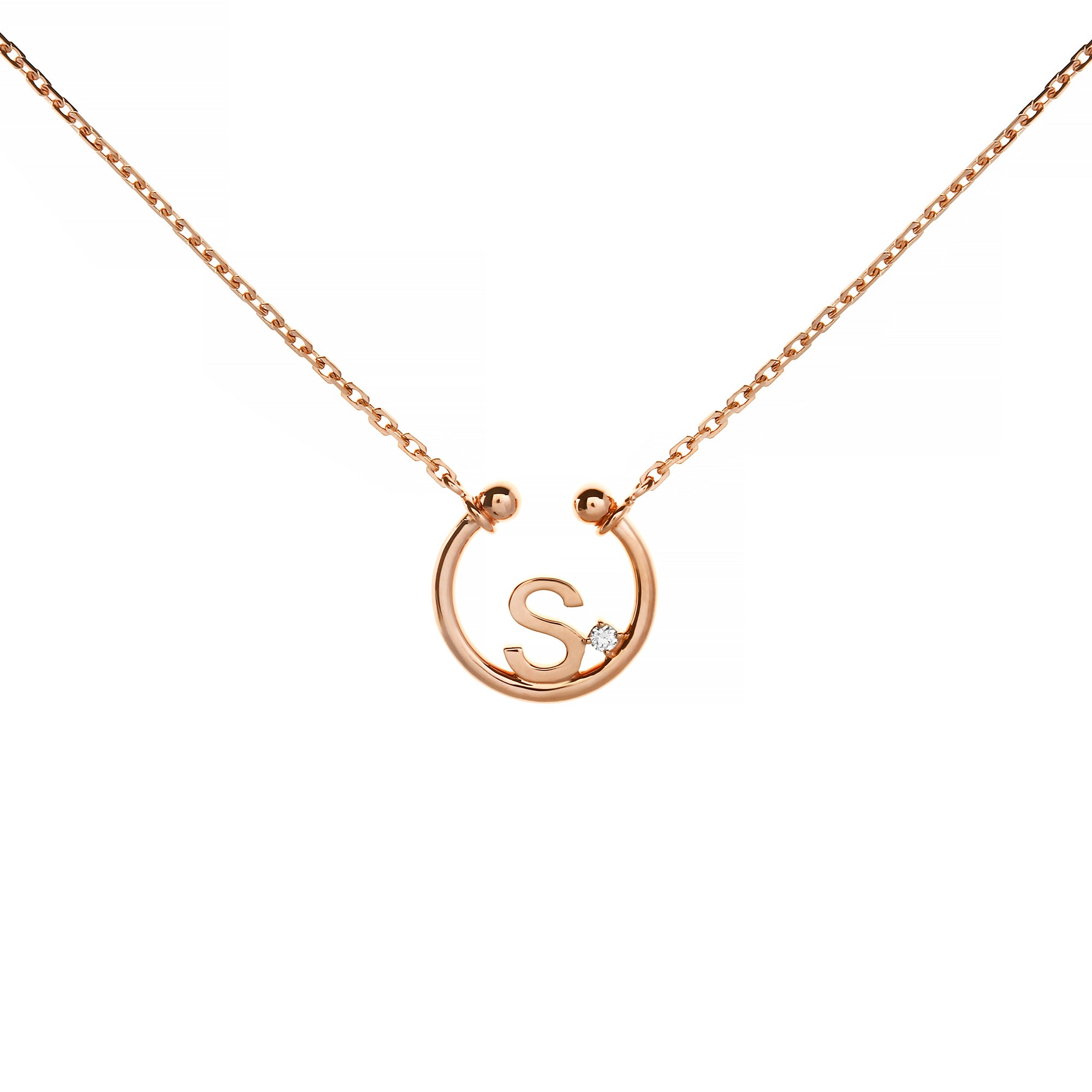 S Alphabeth Diamond Necklace (P2407030039)