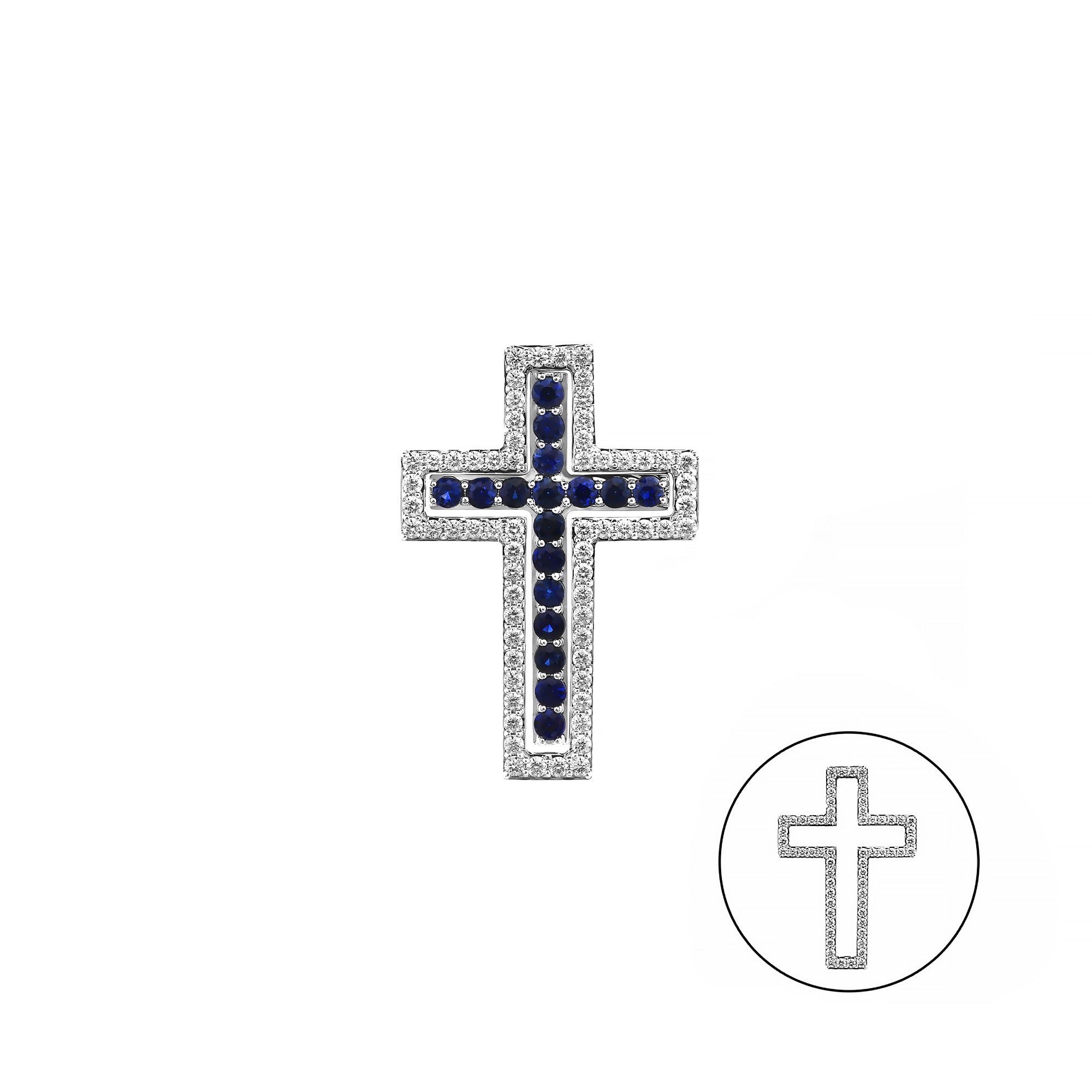 Coralmist Diamond Pendant With Blue Sapphire (P2411130023)