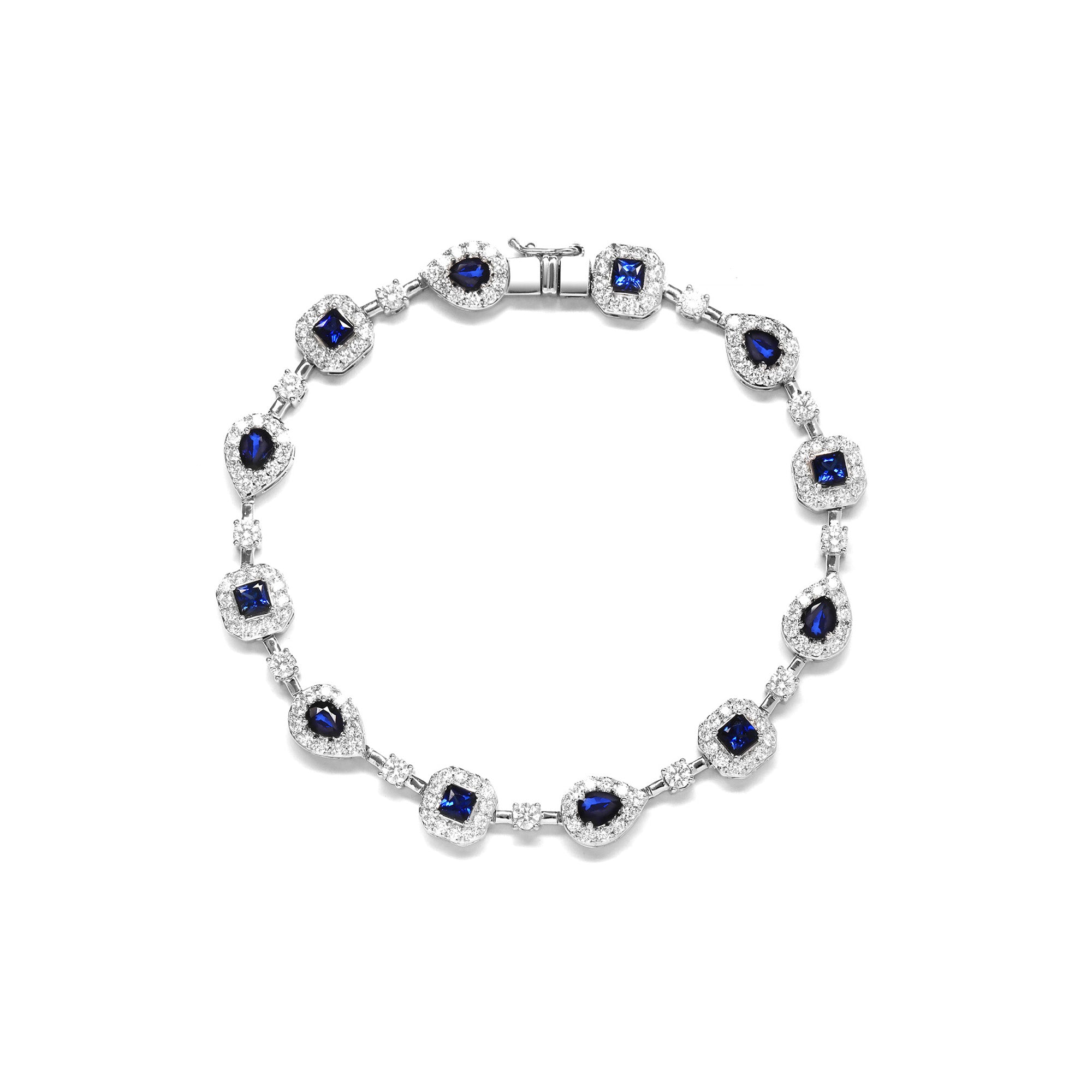 Echo Diamond Bracelet With Blue Sapphire (D2501300001)