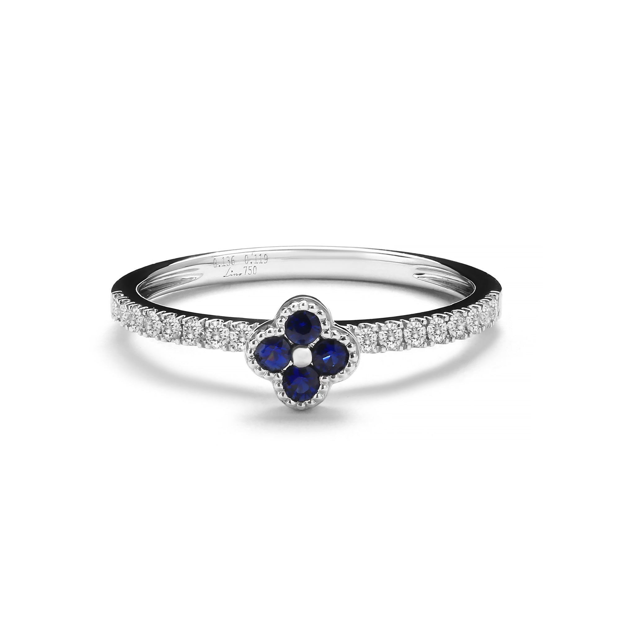 Epsie Diamond Ring With Blue Sapphire (P2501310007)
