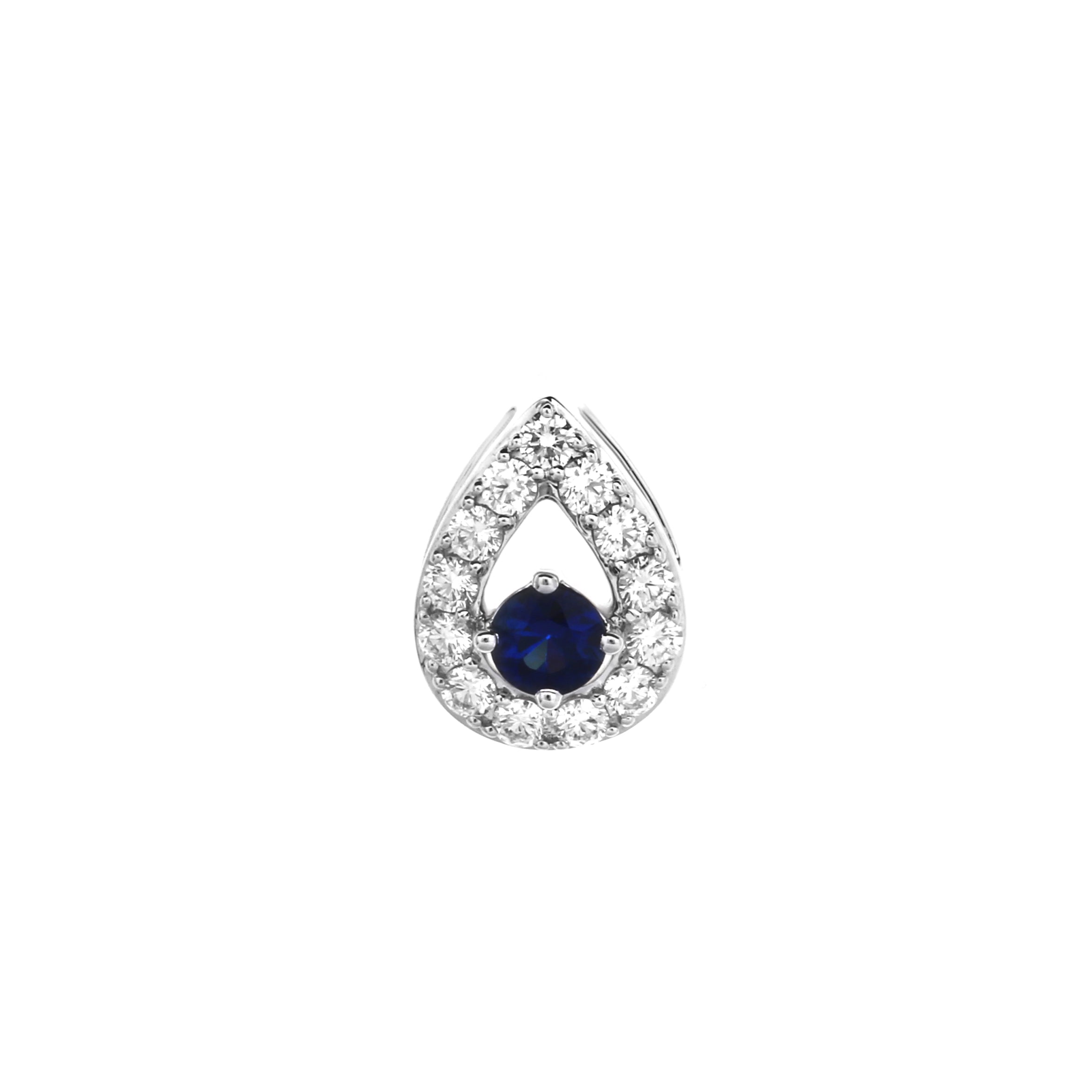 Flow Diamond Pendant With Blue Sapphire (P2503190103)