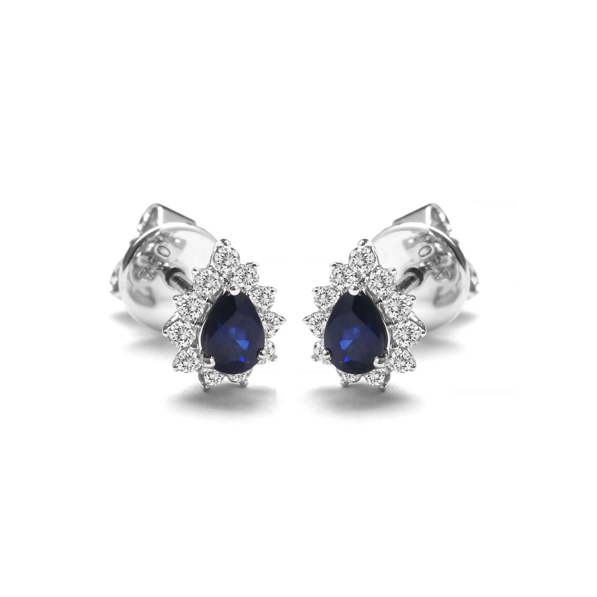 Glisten Diamond Earring With Blue Sapphire (P2502060034)
