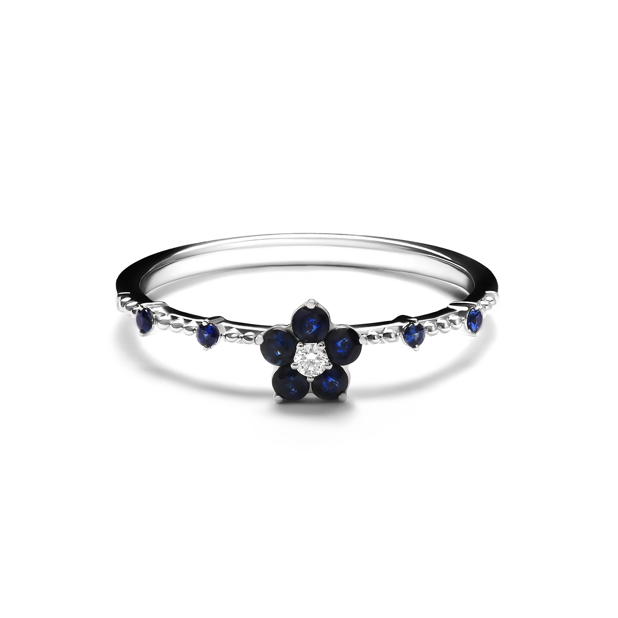 Greia Diamond Ring With Blue Sapphire (P2503240053)