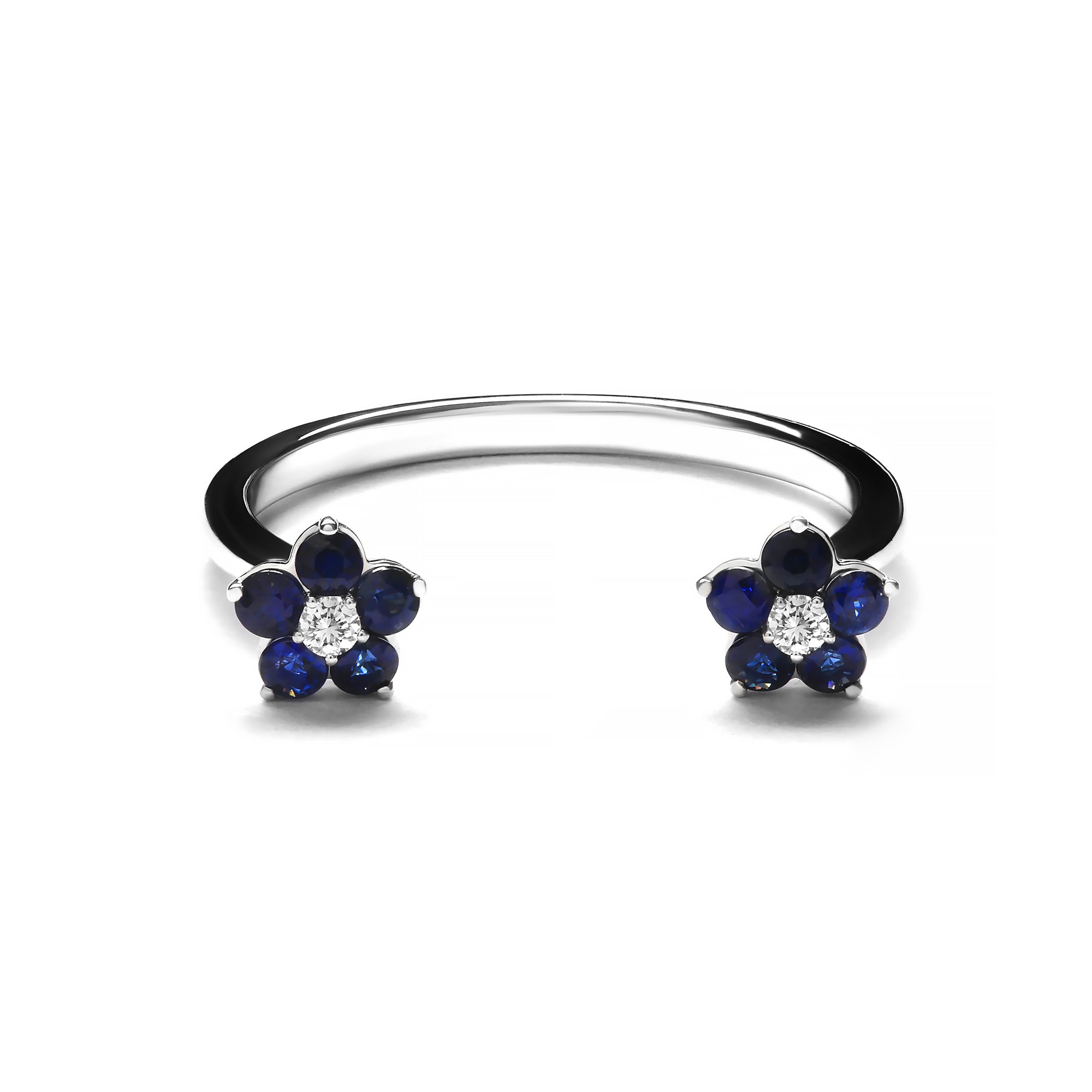 Greia Double Diamond Ring With Blue Sapphire (P2502040015)