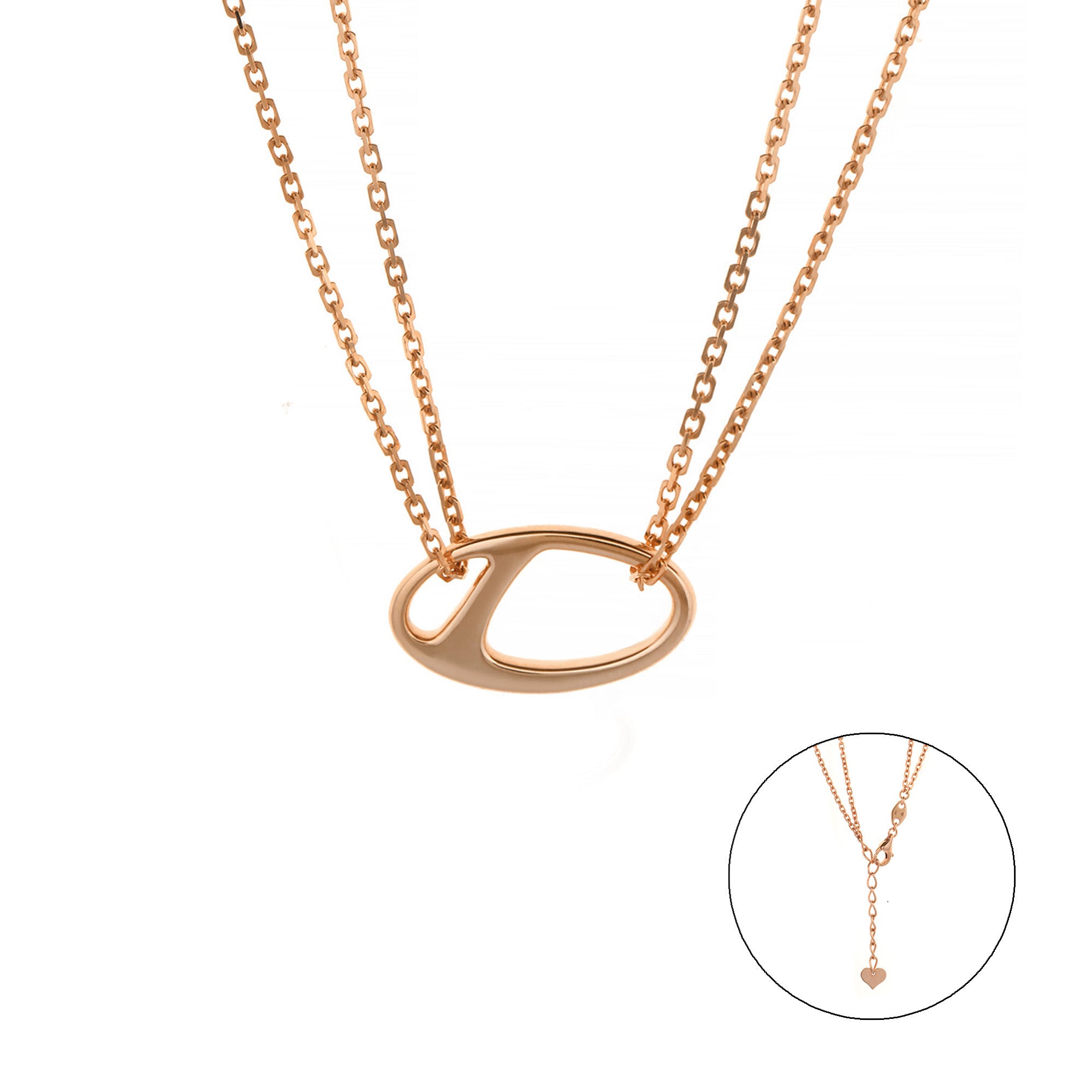 Maura Gold Necklace Rosegold (C2409020006)