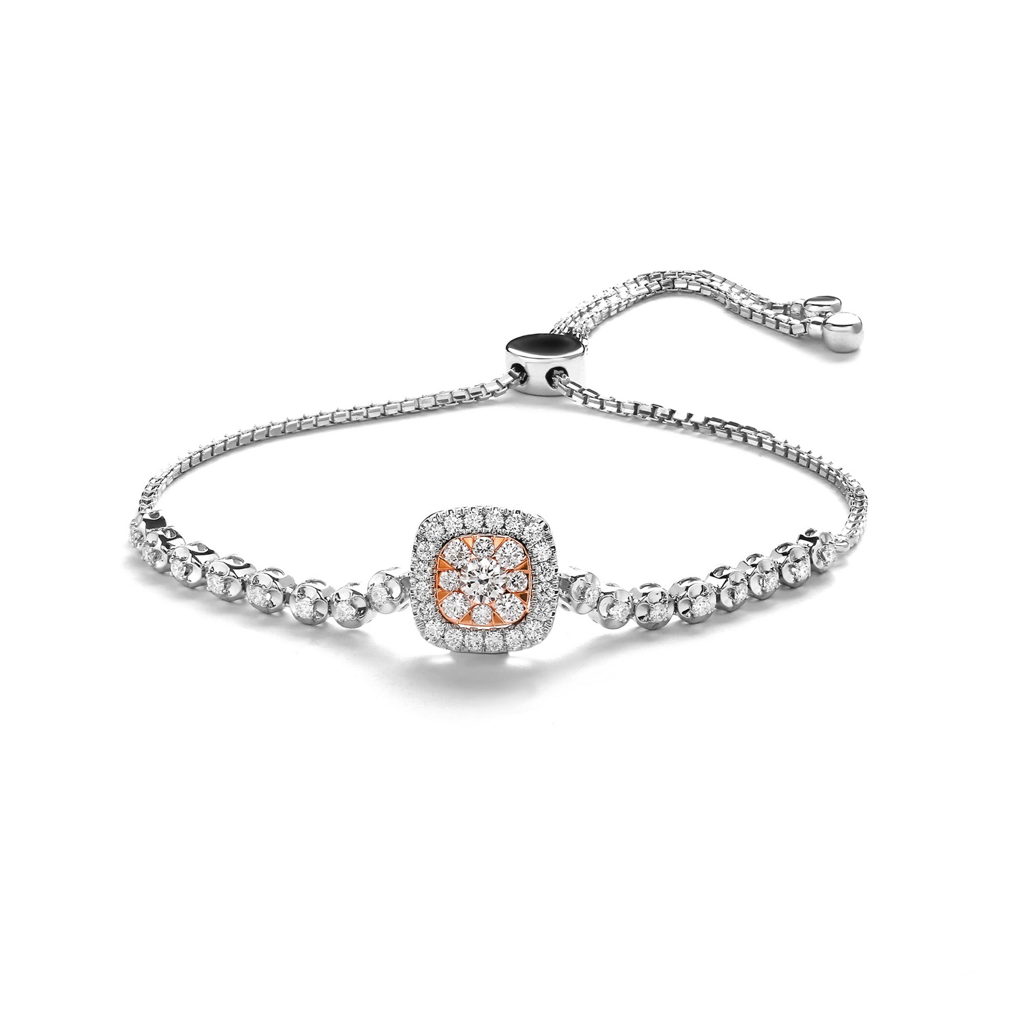 Nadinia Twotone Diamond Bracelet (D2412030008)