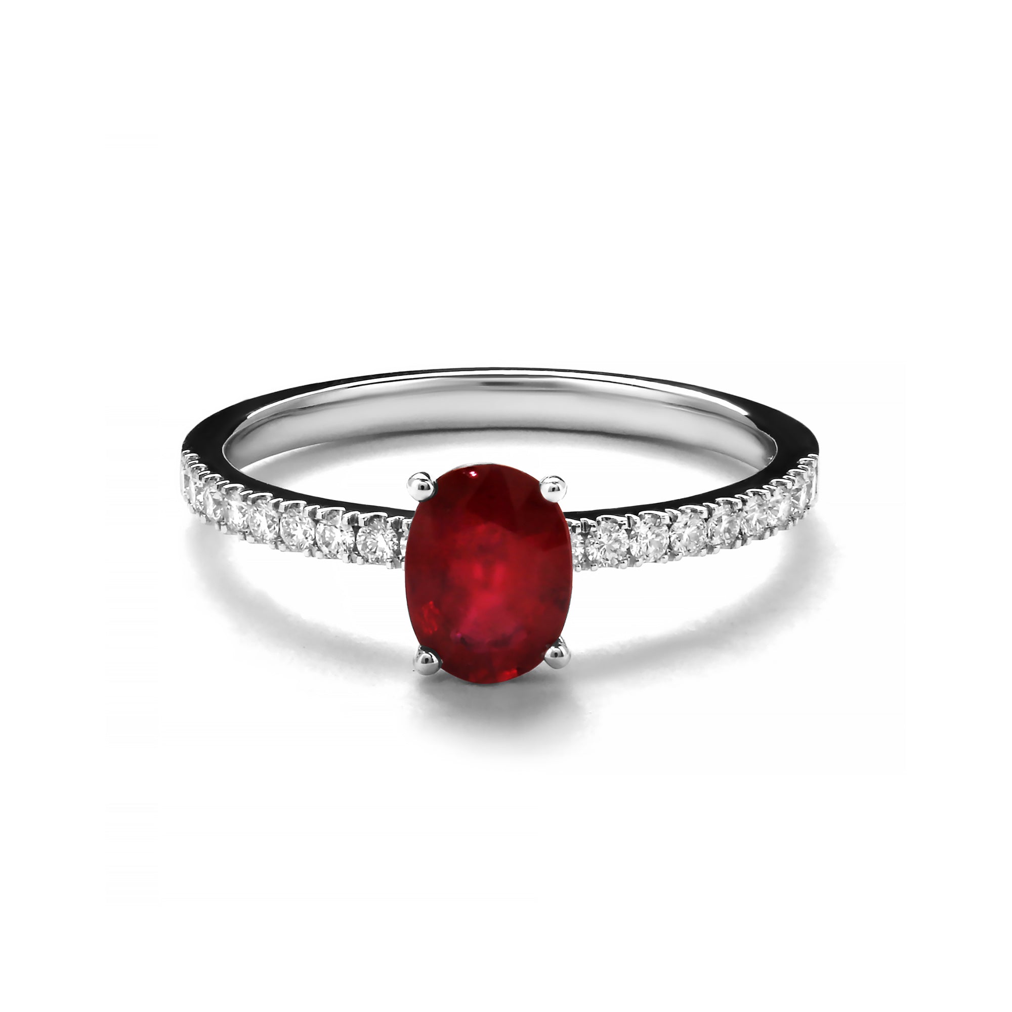 Opulence Diamond Ring With Ruby (D2409110003)