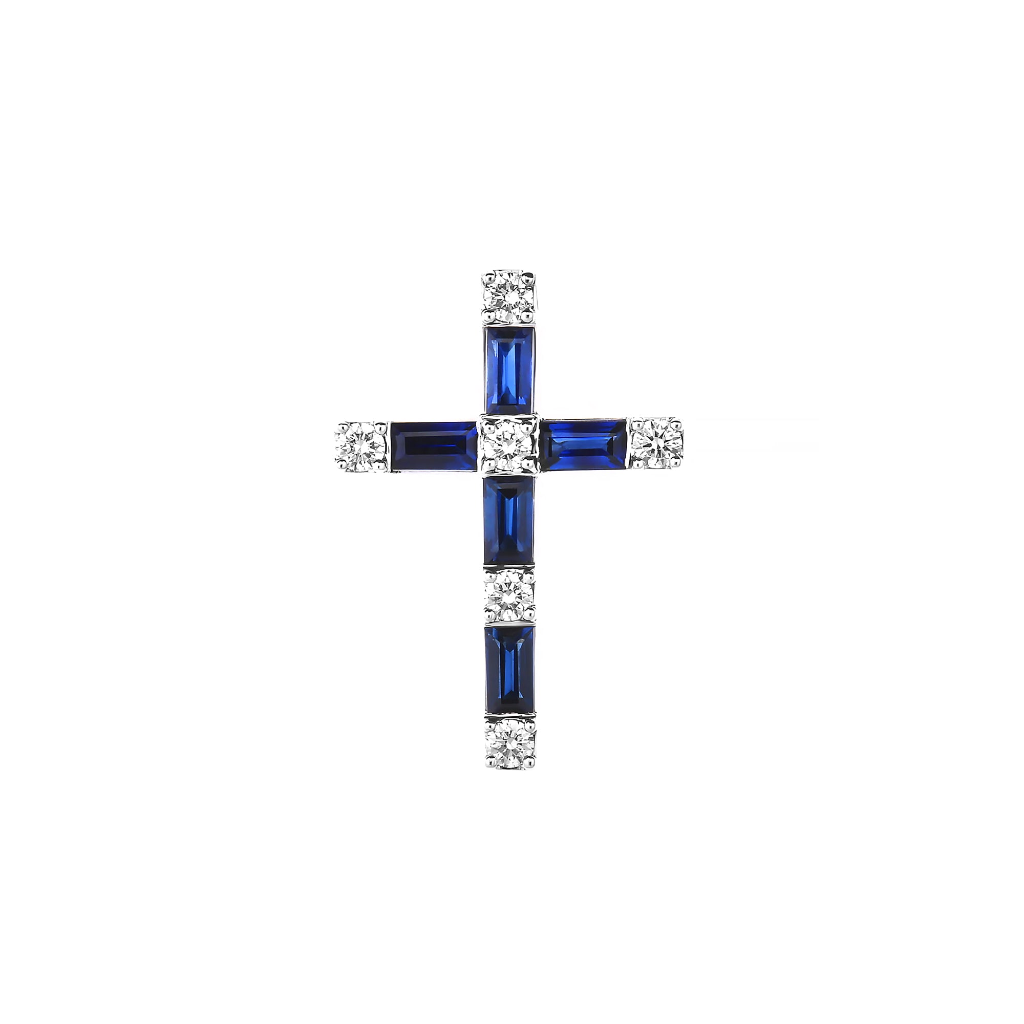 Seafrost Diamond Pendant With Blue Sapphire (P2503190114)