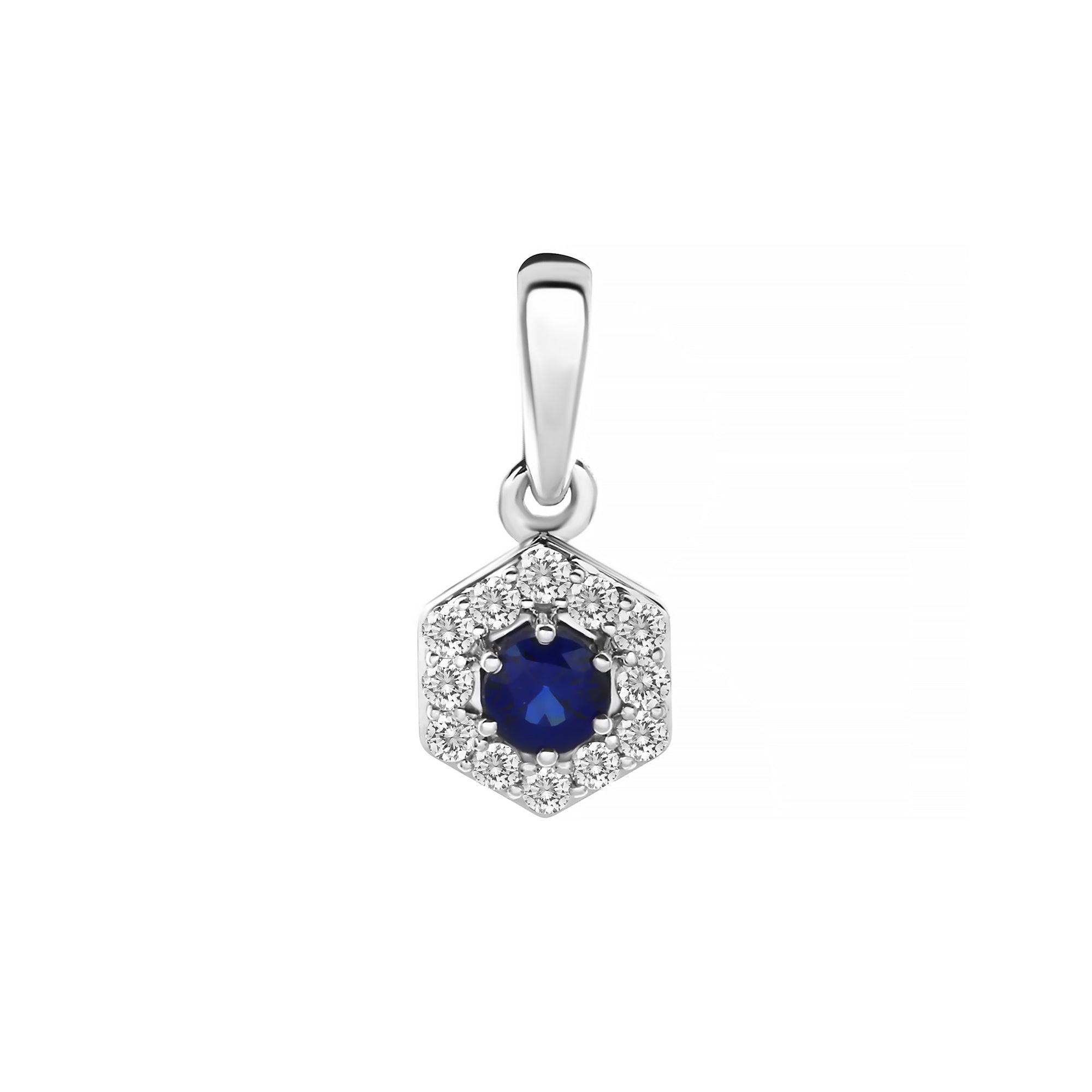 Sear Diamond Pendant With Blue Sapphire (P2501310008)