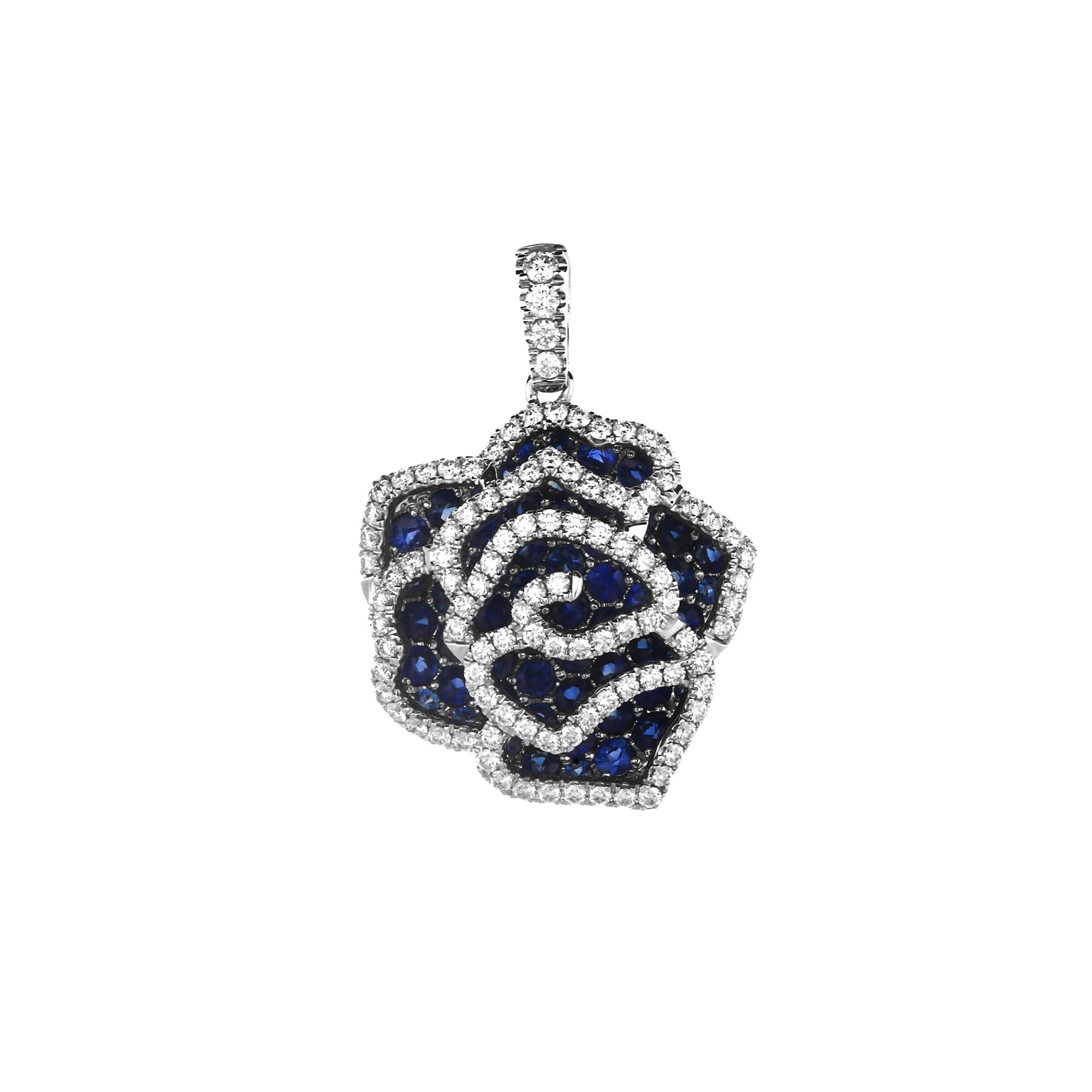 Seawind Diamond Pendant With Blue Sapphire (D2407290008)