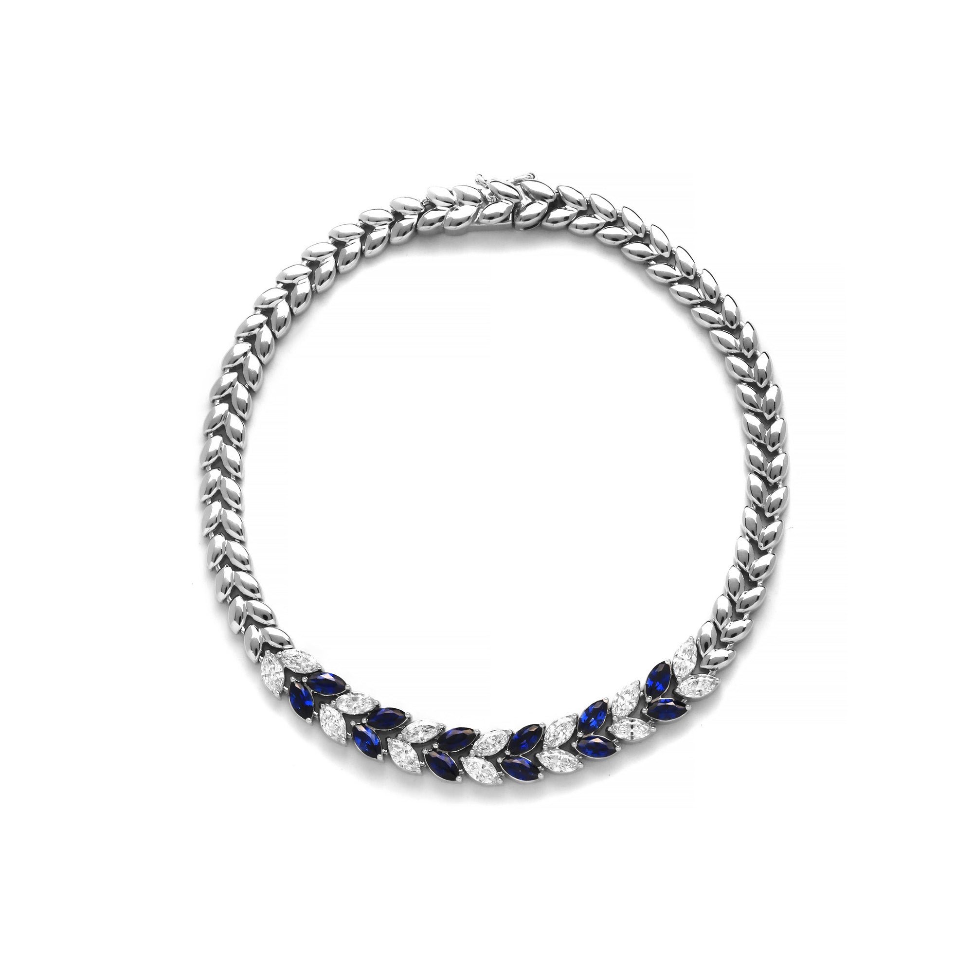 Slate Diamond Bracelet With Blue Sapphire (D2408280002)