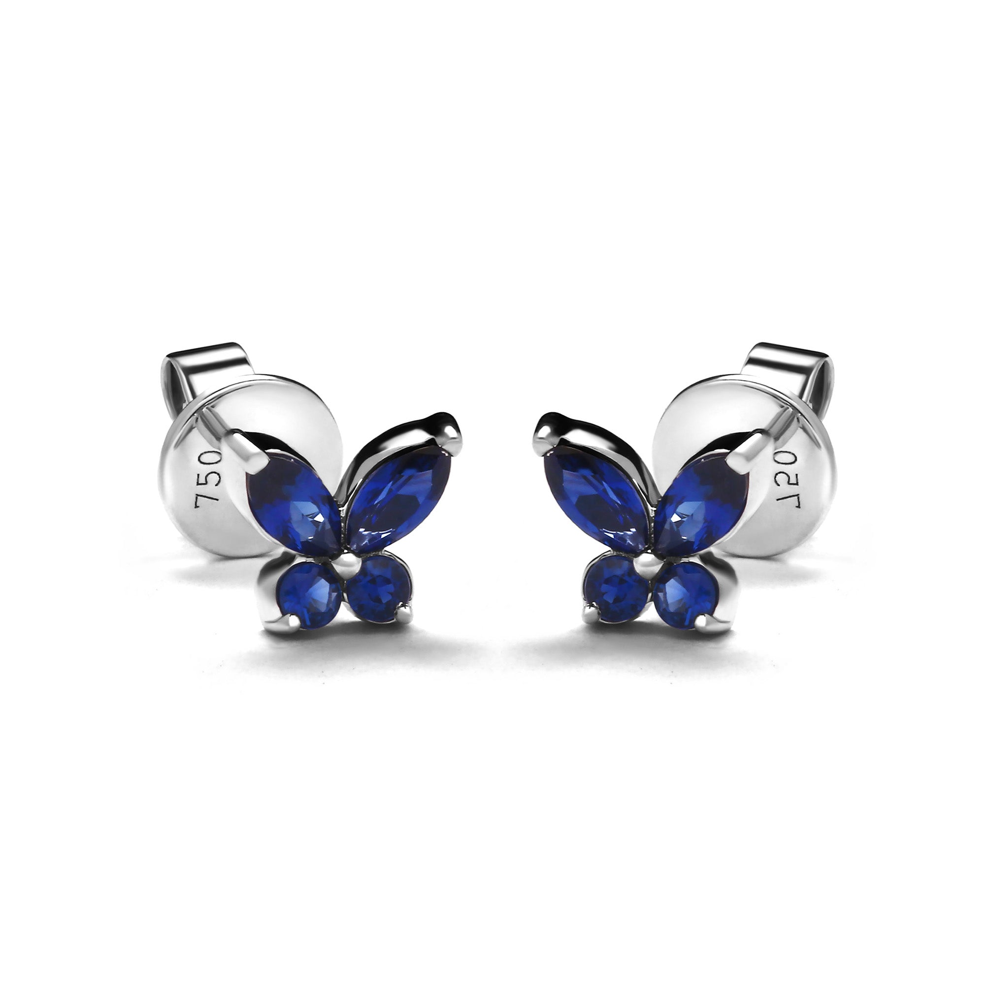 Vynra Diamond Earrings With Blue Sapphire (D2409170008)