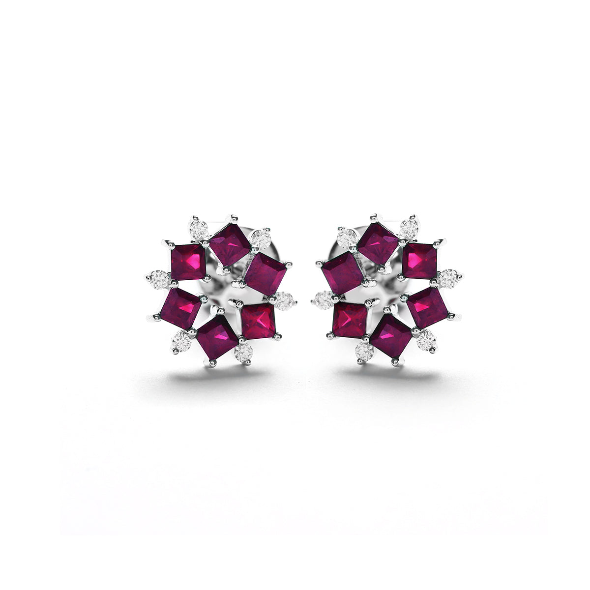 Chicory Diamond Earring With Ruby (P2006260015)