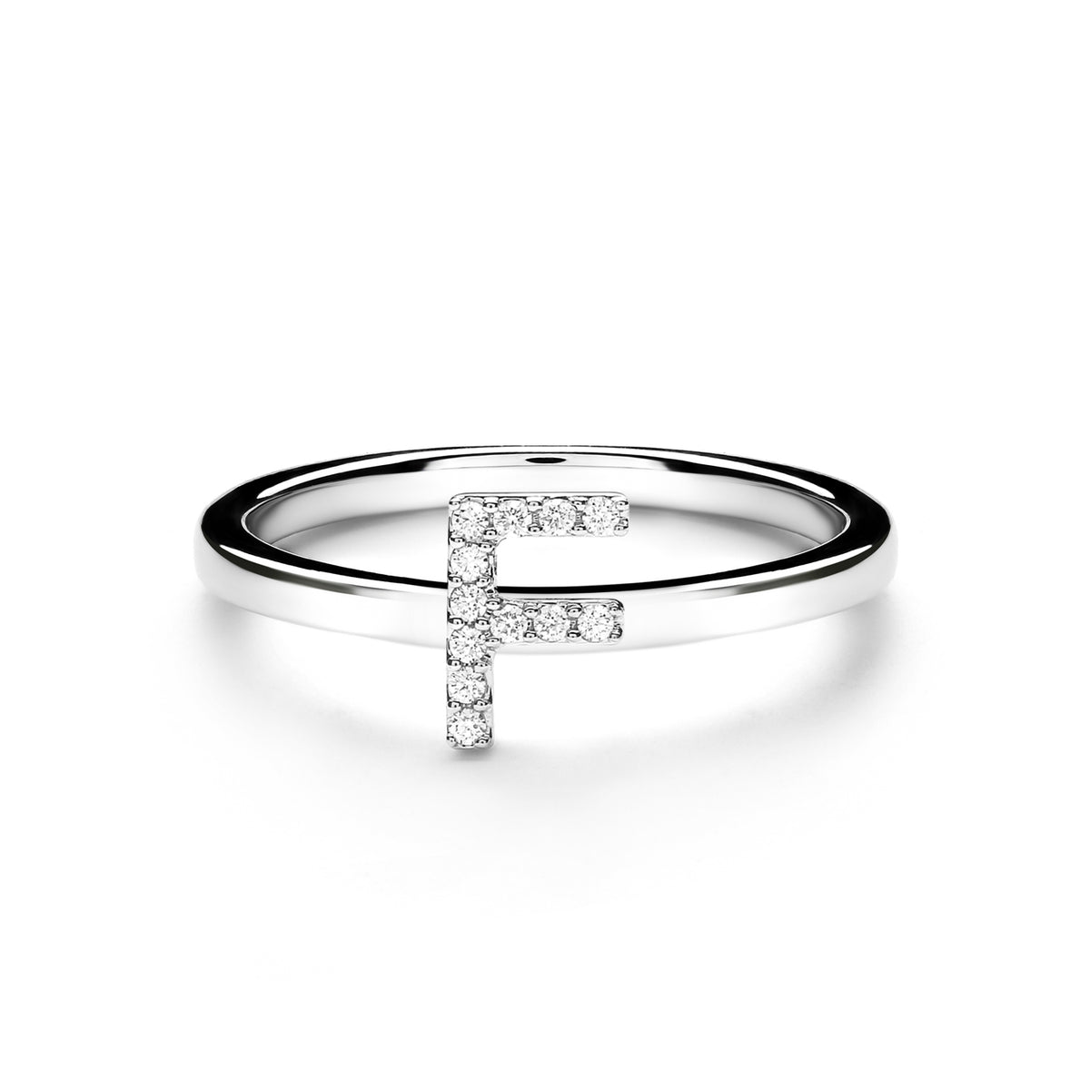 F Alphabet Diamond Ring (P1812100028)