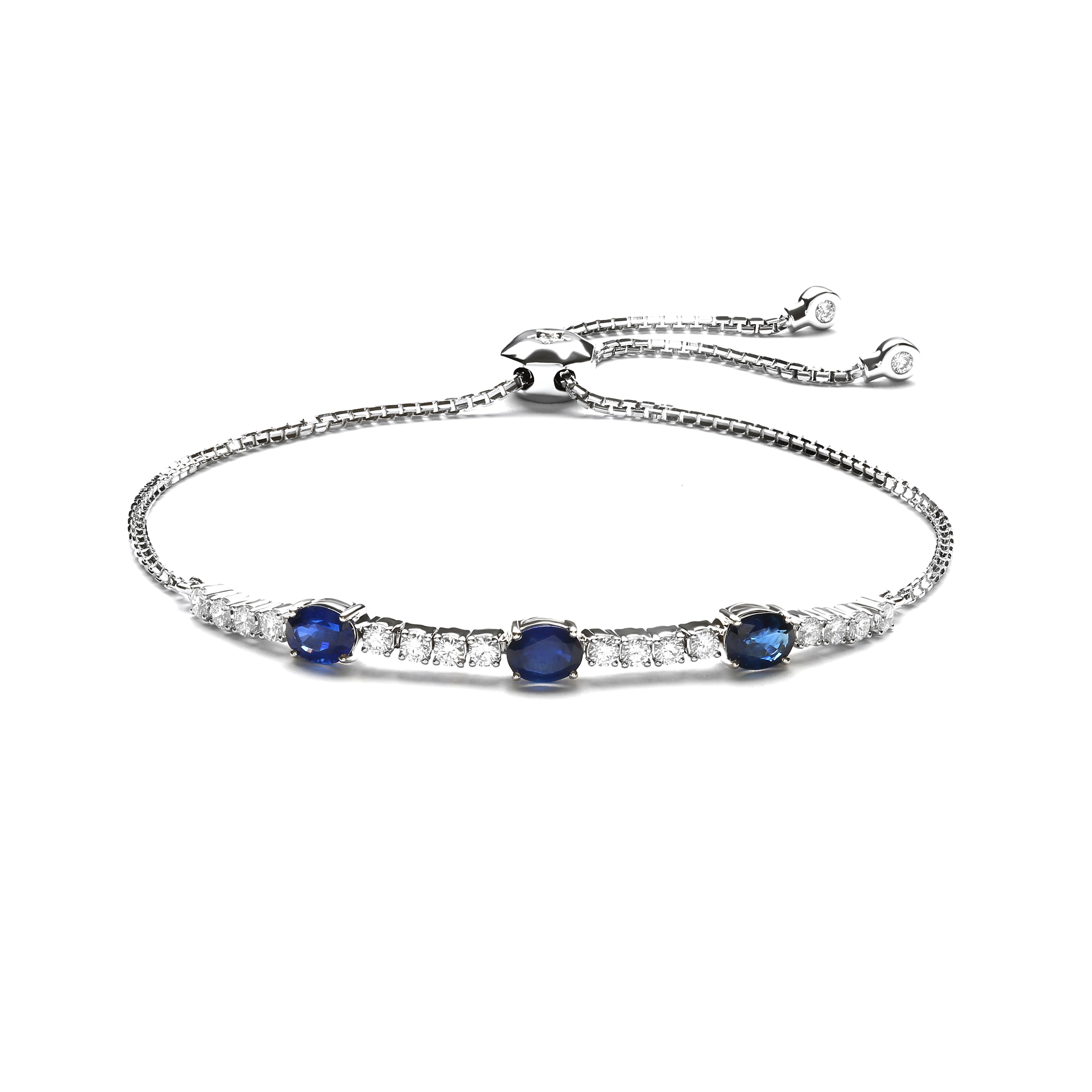 Featherington Diamond Bracelet With Sapphire (P2210180051)