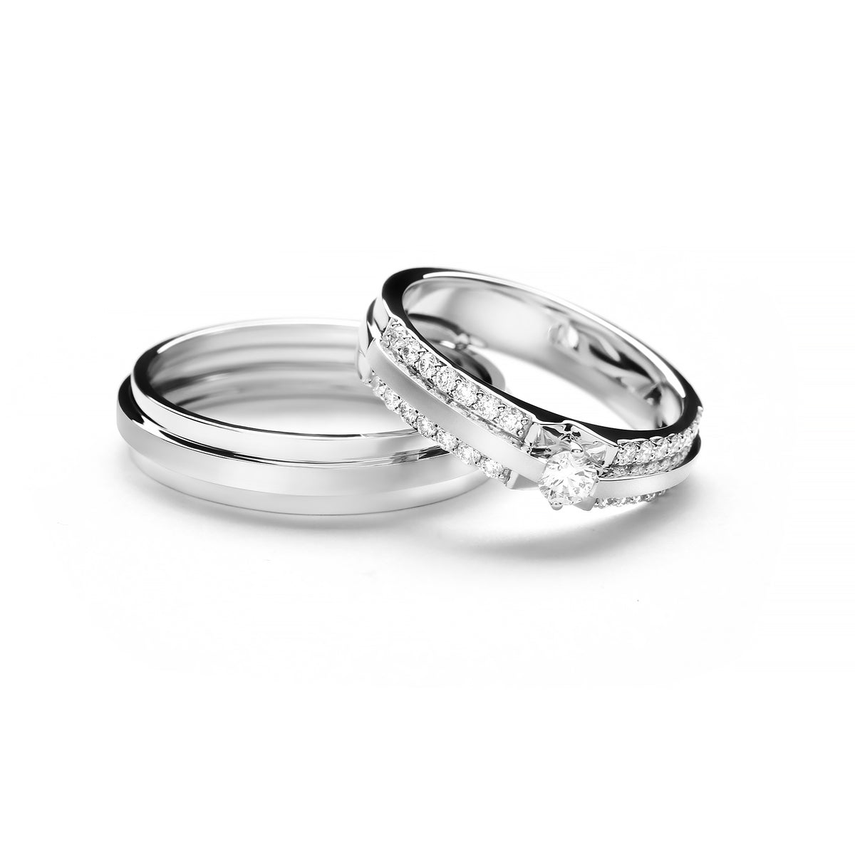 Harriet Diamond Ring & Garret Gold Ring