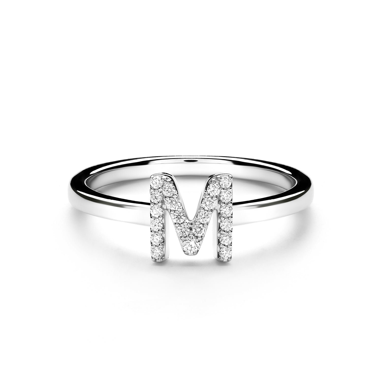 M Alphabet Diamond Ring (P1812100025)