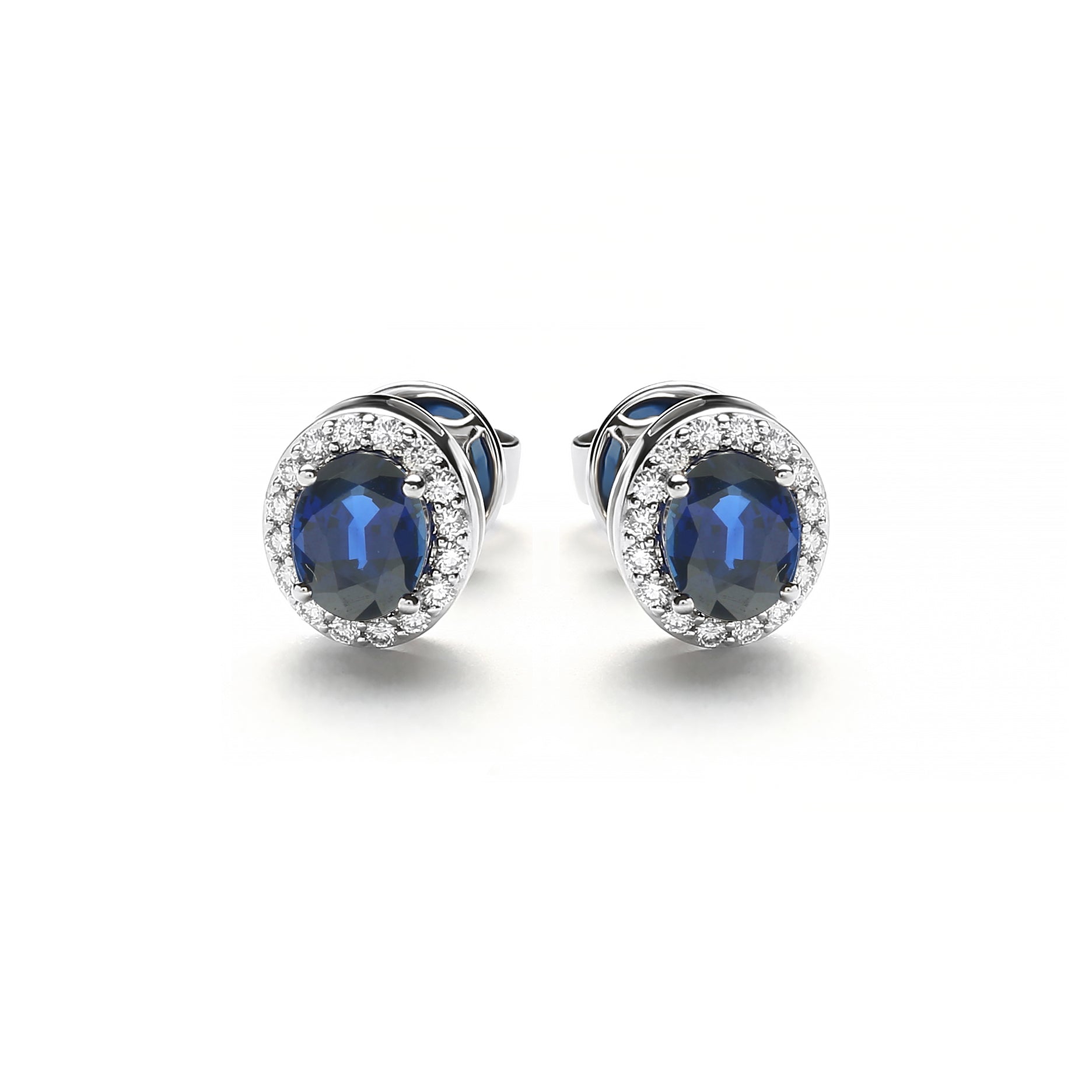 Marina Diamond Earring With Sapphire (P2210180047)