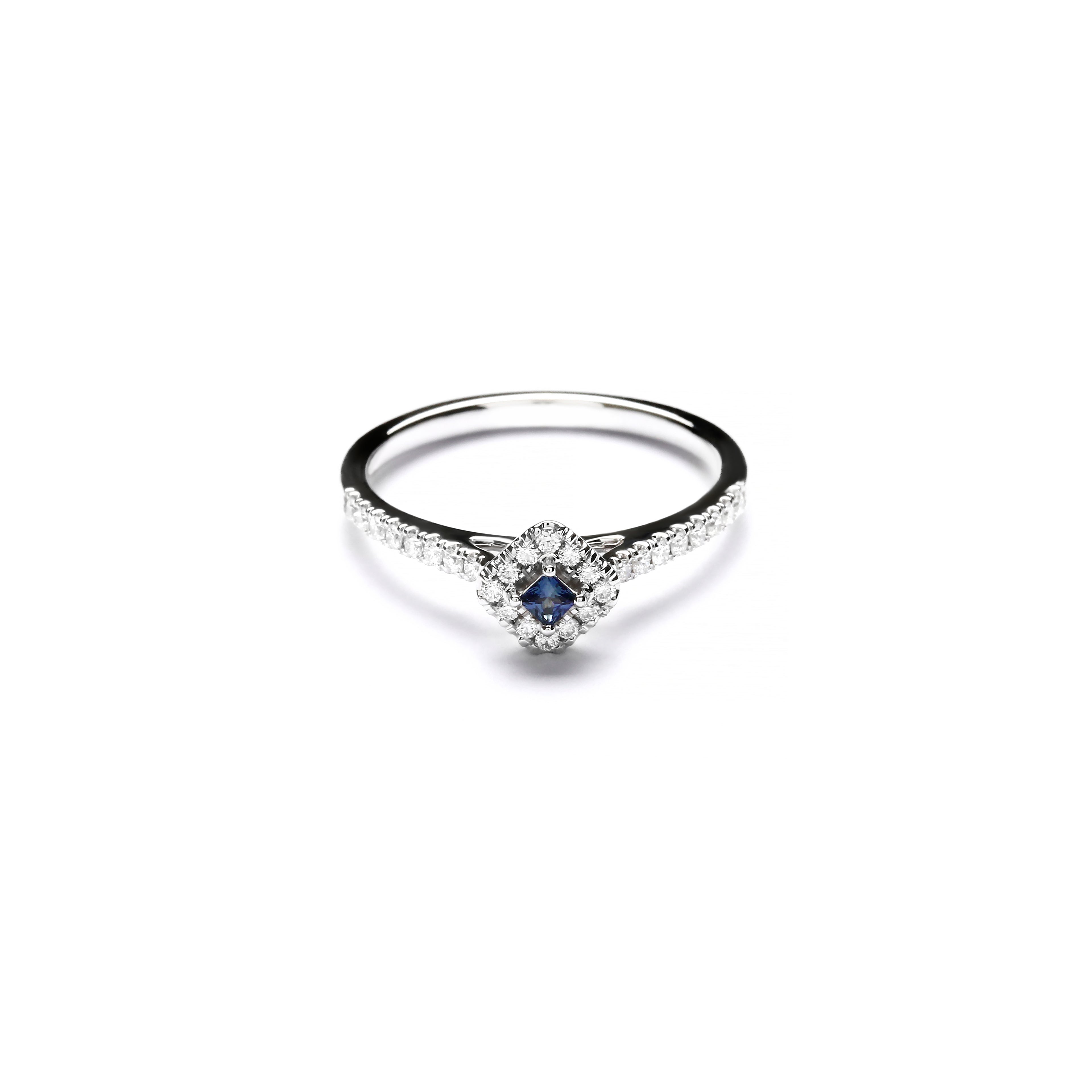 Morwenna Diamond Ring With Blue Sapphire (P2104160029)