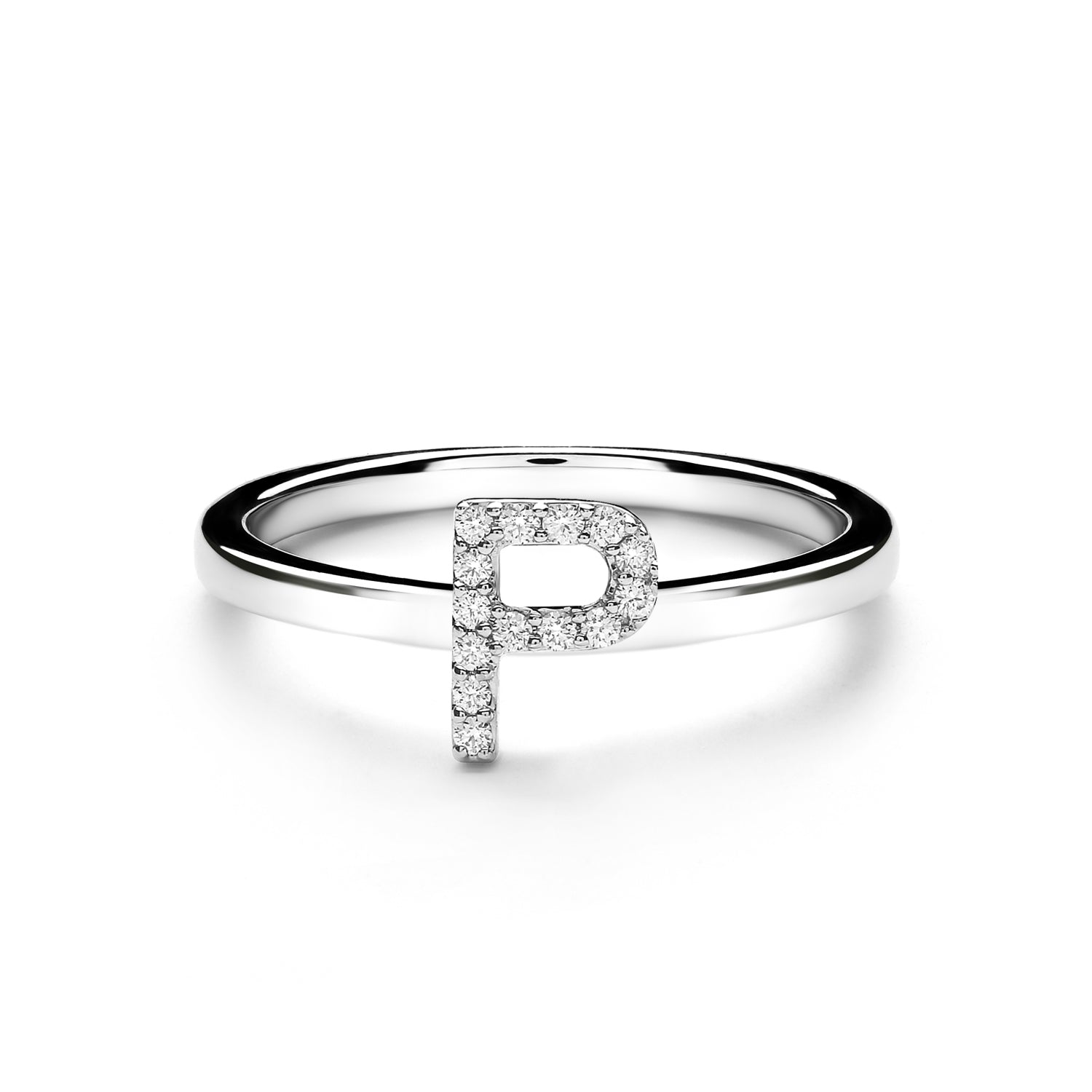 P Alphabet Diamond Ring (P1812100023)