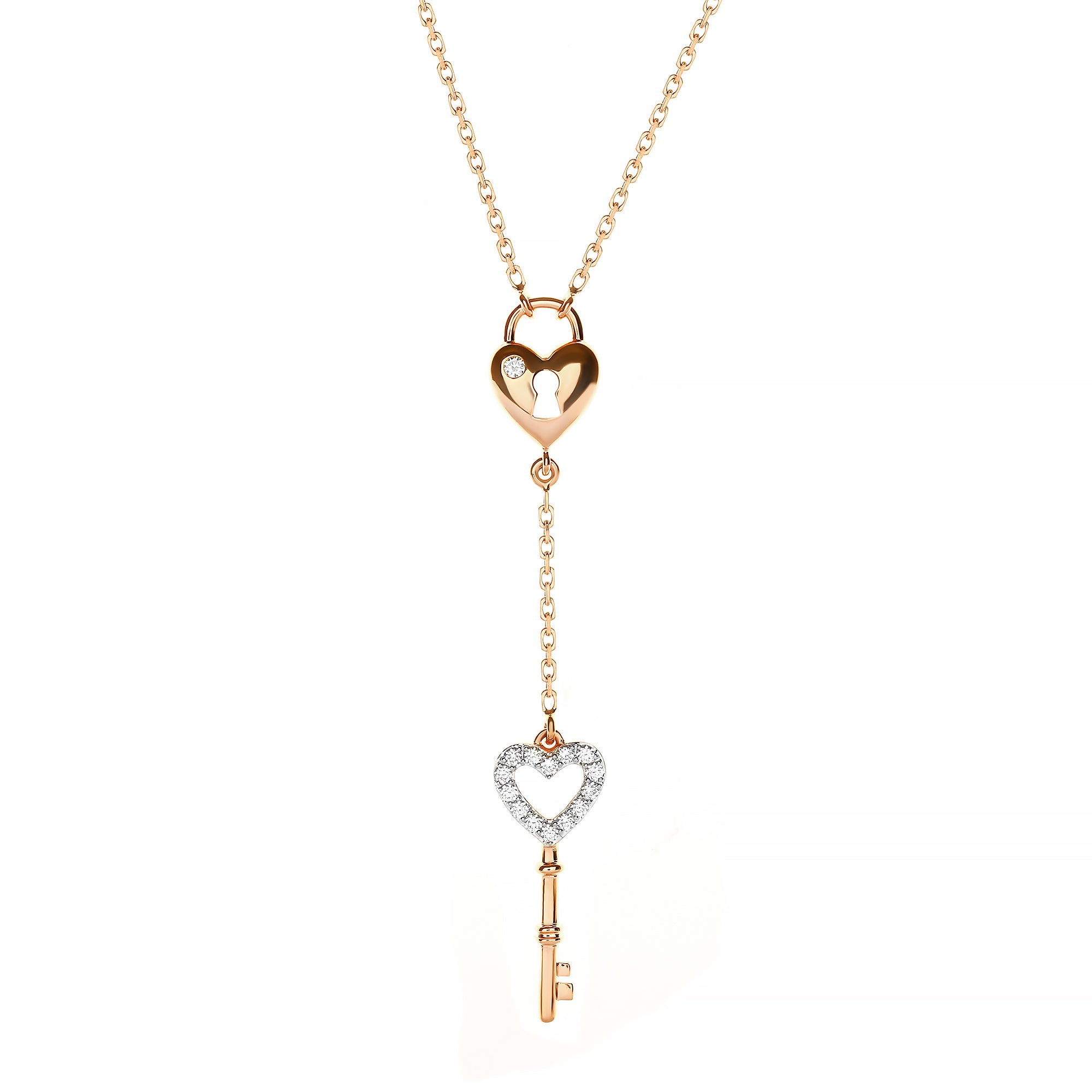 Love Key Diamond Necklace (P2209060063)