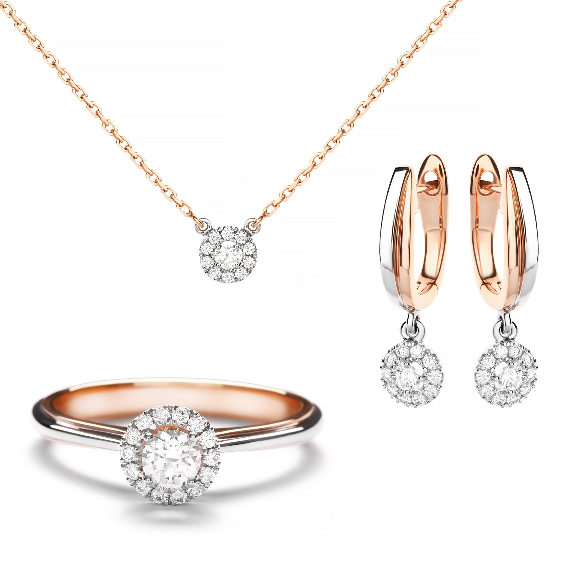 Gempita Set Two Tone Diamond (Red Wine)