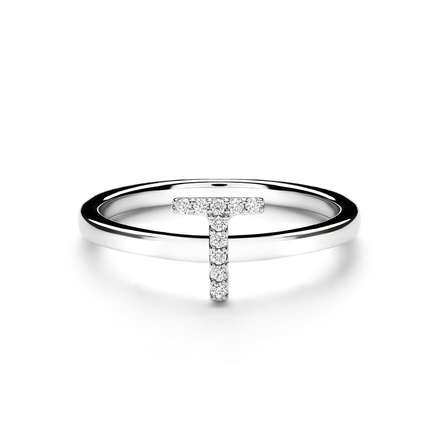 T Alphabet Diamond Ring (P1812100009)