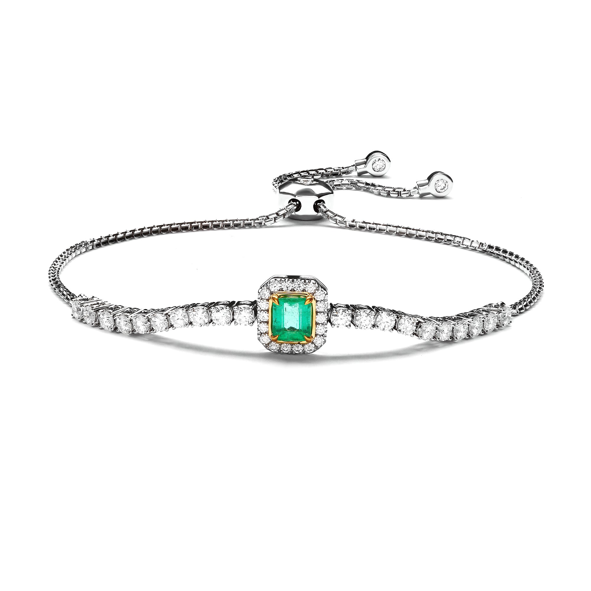 Tanisha Diamond Bracelet With Emerald (P2303020005)
