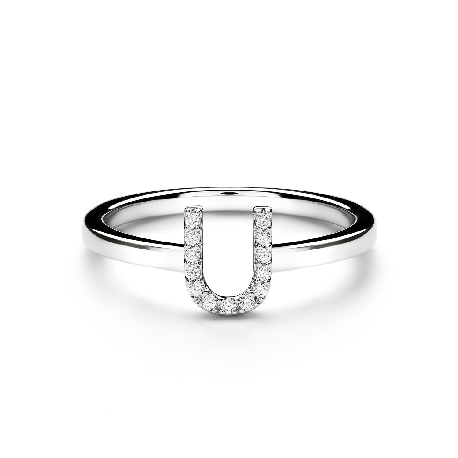 U Alphabet Diamond Ring (P1812110008)