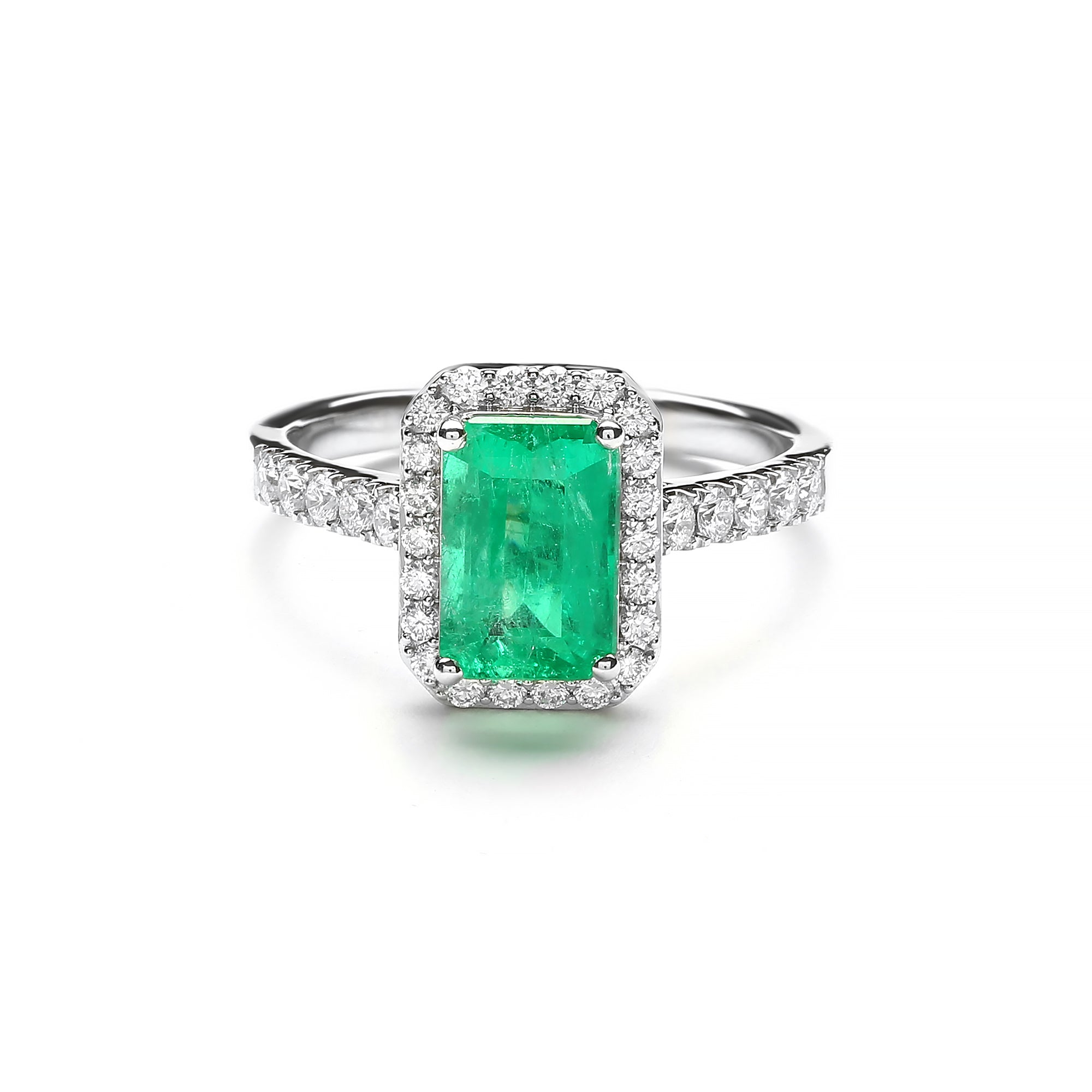 Letizia Diamond Ring With Emerald (P2208300012)