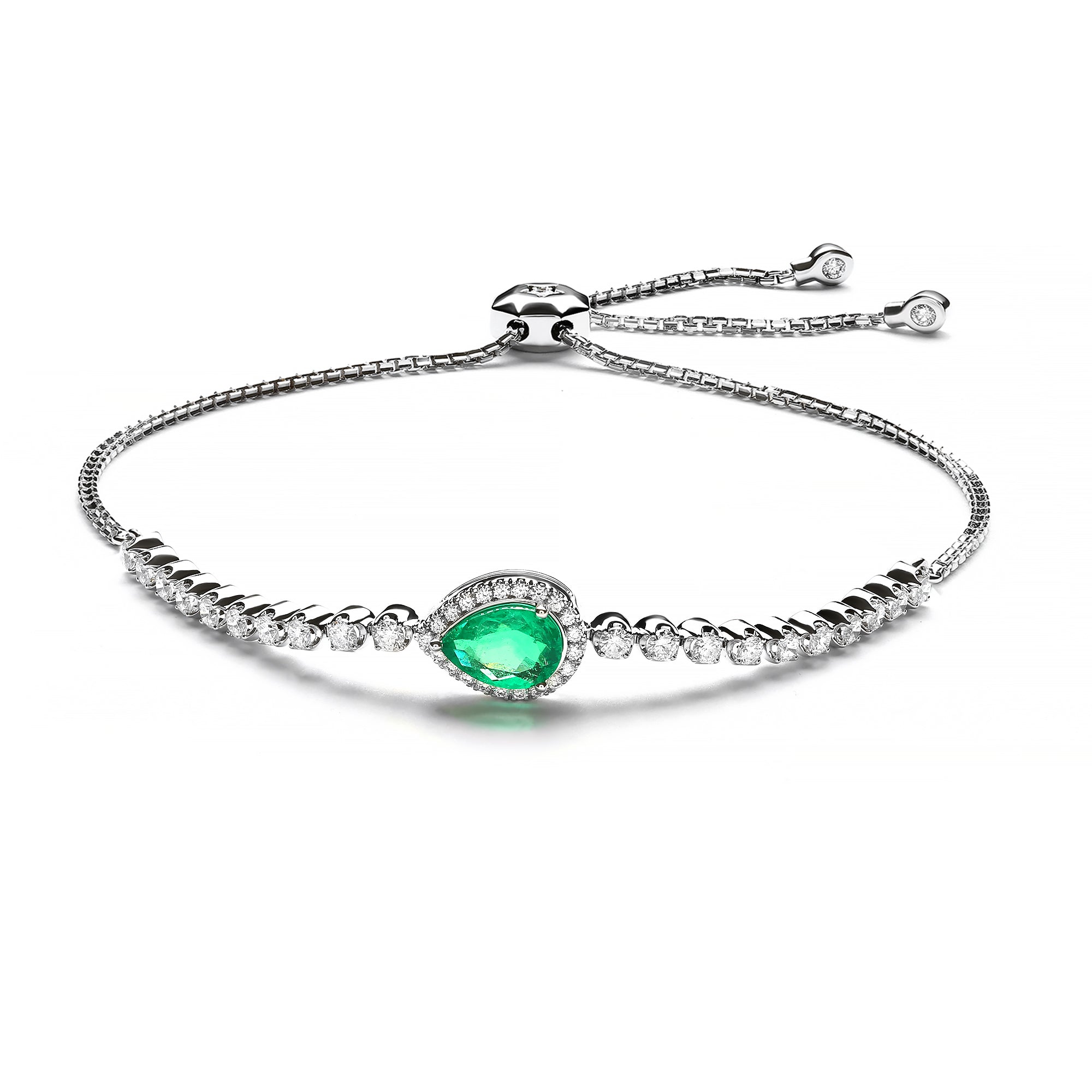 Eventice Diamond Bracelet With Emerald (P2210180050)
