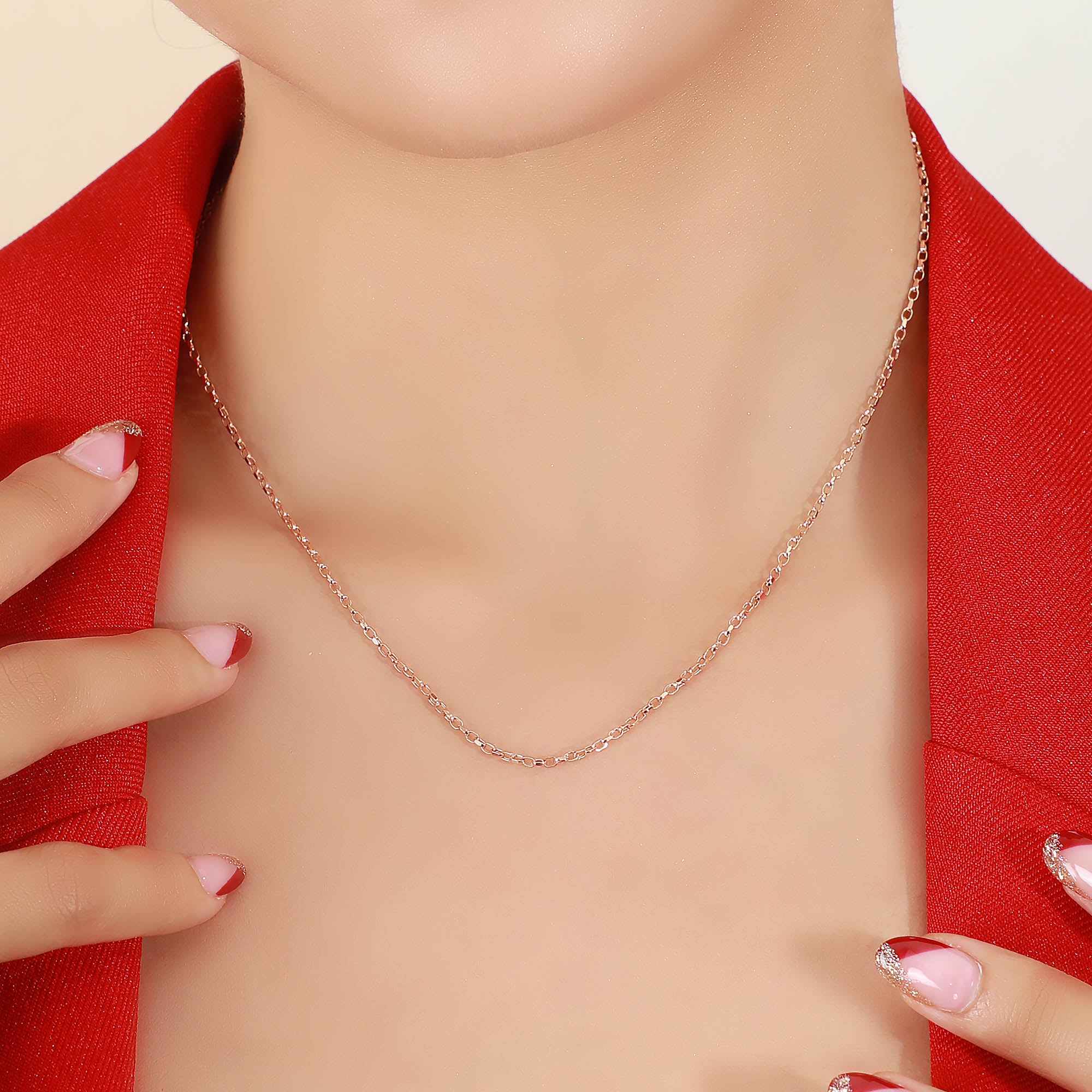 Belva Gold Necklace Chain 18K Rosegold (S2211220040)