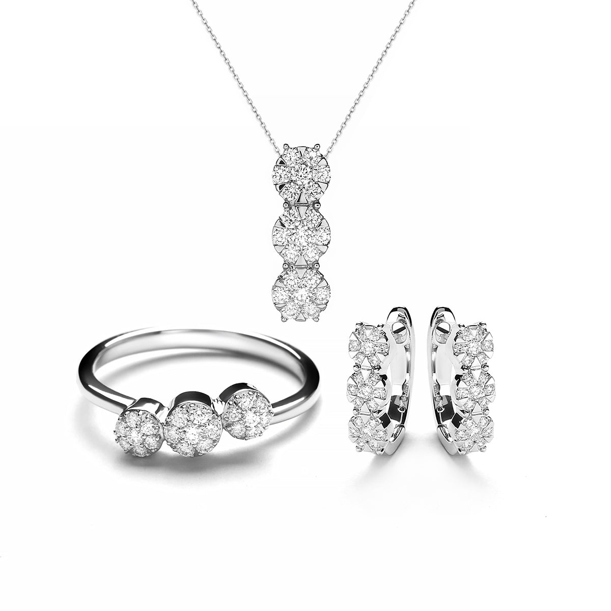 Trilogy Set Diamond (Red Wine)